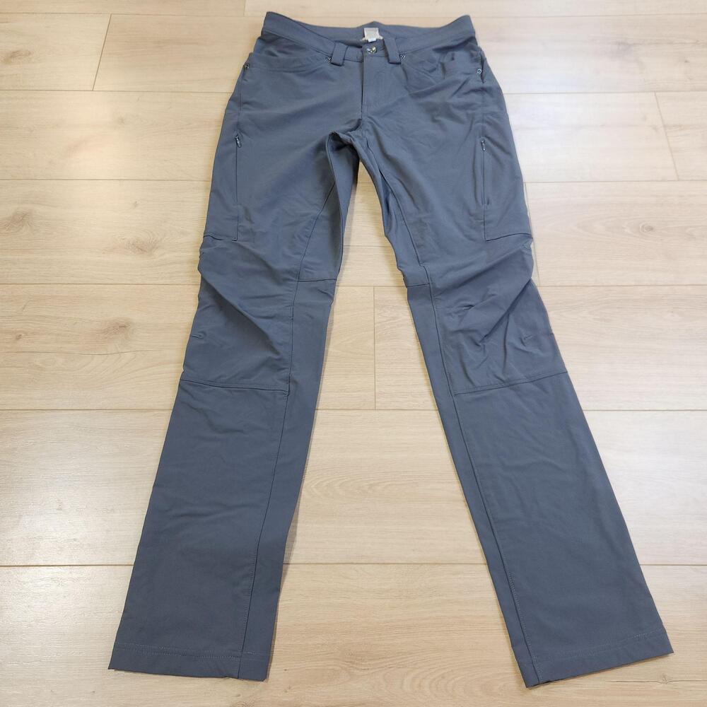 Duluth Trading Flexpedition Pants Womens 6x33 Slim Gray Hiking Travel Outdoor